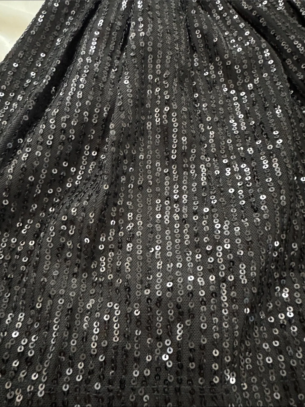btween Black Sequin Skirt with Elastic Waist